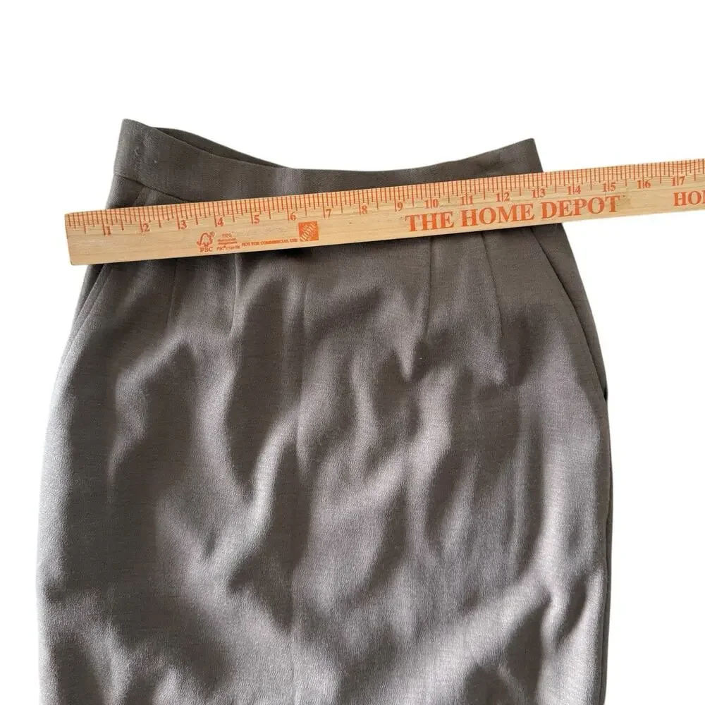 Vintage Anne Klein Wool Sweater Skirt Set Mocha Brown 6